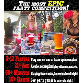 DRINK-A-PALOOZA: The Monopoly of Drinking Game | The Party Board Game That Combines Beer Pong, Flip Cup, Kings Cup, Drinking Card Games & More Fun Challenges DRINK-A-PALOOZA: The Monopoly of Drinking Game | The Party Board Game That Combines Beer Pong, Flip Cup, Kings Cup, Drinking Card Games & More Fun Challenges