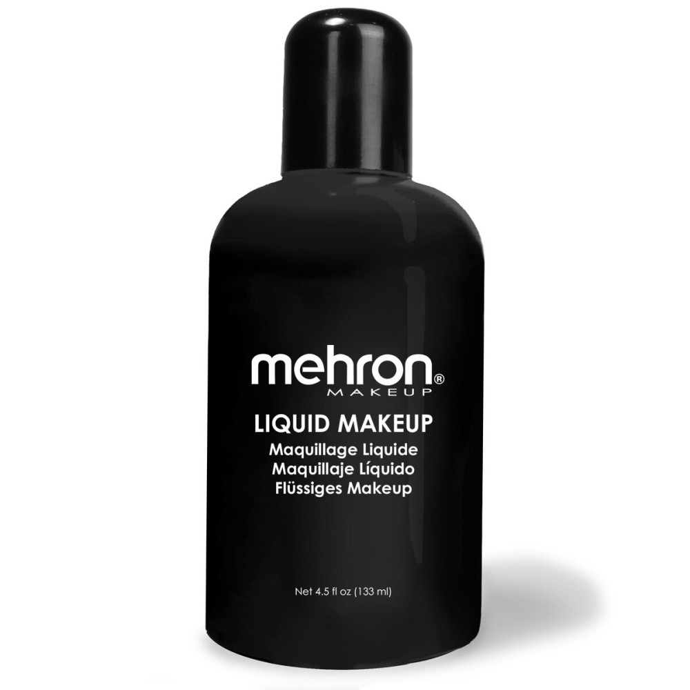 Mehron Makeup Liquid Makeup | Face Paint and Body Paint Perfect for Halloween, Cosplay I Air Brush Compatible 4.5 oz (133 ml) (Black) Mehron Makeup Liquid Makeup | Face Paint and Body Paint Perfect for Halloween, Cosplay I Air Brush Compatible 4.5 oz (133 ml) (Black)