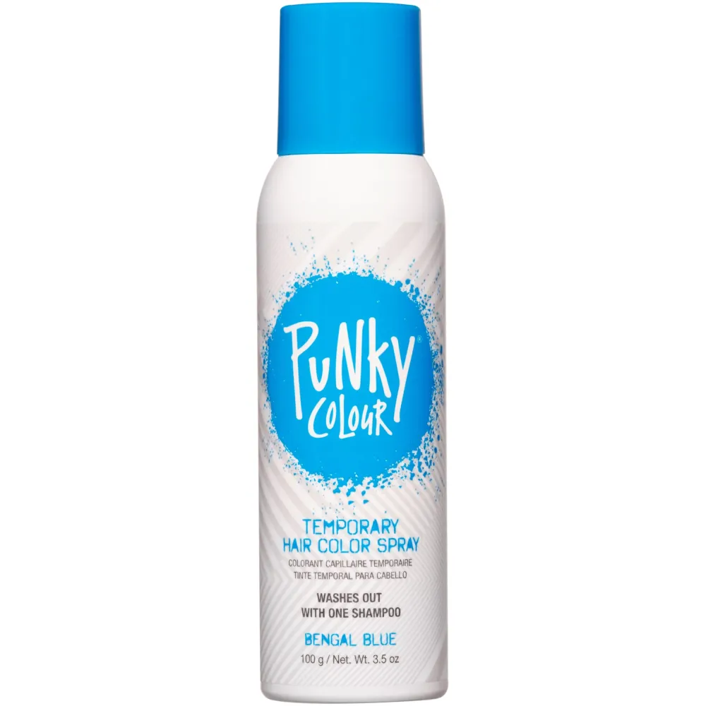 Punky Temporary Hair Color Spray, Bengal Blue, Non-Sticky, Non-Damaging, Travel Size Hair Dye for Instant Vivid Hair Color, 3.5 oz Punky Temporary Hair Color Spray, Bengal Blue, Non-Sticky, Non-Damaging, Travel Size Hair Dye for Instant Vivid Hair Color, 3.5 oz