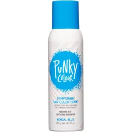 Punky Temporary Hair Color Spray, Bengal Blue, Non-Sticky, Non-Damaging, Travel Size Hair Dye for Instant Vivid Hair Color, 3.5 oz