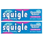 Squigle Enamel Saver Toothpaste (Canker Sore Prevention & Treatment) Prevents Cavities, Perioral Dermatitis, Bad Breath, Chapped Lips - 2 Pack