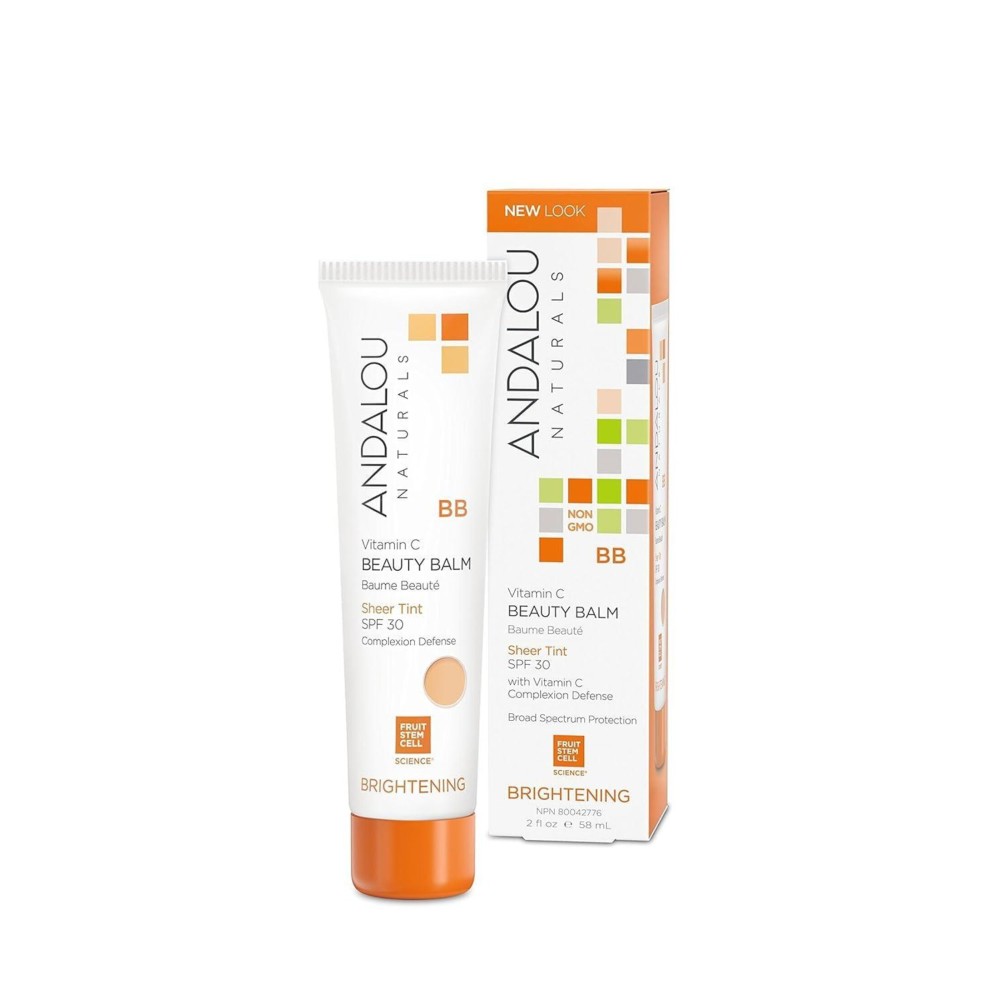 Andalou Naturals Vitamin C BB Beauty Balm Sheer Tint SPF 30, 2-in-1 BB Cream & Face Sunscreen with Broad Spectrum Protection, Mineral Sunscreen with Non-Nano Zinc Oxide, 2 Fl Oz Andalou Naturals Vitamin C BB Beauty Balm Sheer Tint SPF 30, 2-in-1 BB Cream & Face Sunscreen with Broad Spectrum Protection, Mineral Sunscreen with Non-Nano Zinc Oxide, 2 Fl Oz