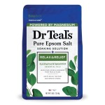 Dr Teal\'s Salt Soak with Pure Epsom Salt, Relax & Relief with Eucalyptus & Spearmint, 3 lbs