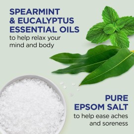 Dr Teal\'s Salt Soak with Pure Epsom Salt, Relax & Relief with Eucalyptus & Spearmint, 3 lbs Dr Teal\'s Salt Soak with Pure Epsom Salt, Relax & Relief with Eucalyptus & Spearmint, 3 lbs