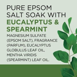 Dr Teal\'s Salt Soak with Pure Epsom Salt, Relax & Relief with Eucalyptus & Spearmint, 3 lbs Dr Teal\'s Salt Soak with Pure Epsom Salt, Relax & Relief with Eucalyptus & Spearmint, 3 lbs