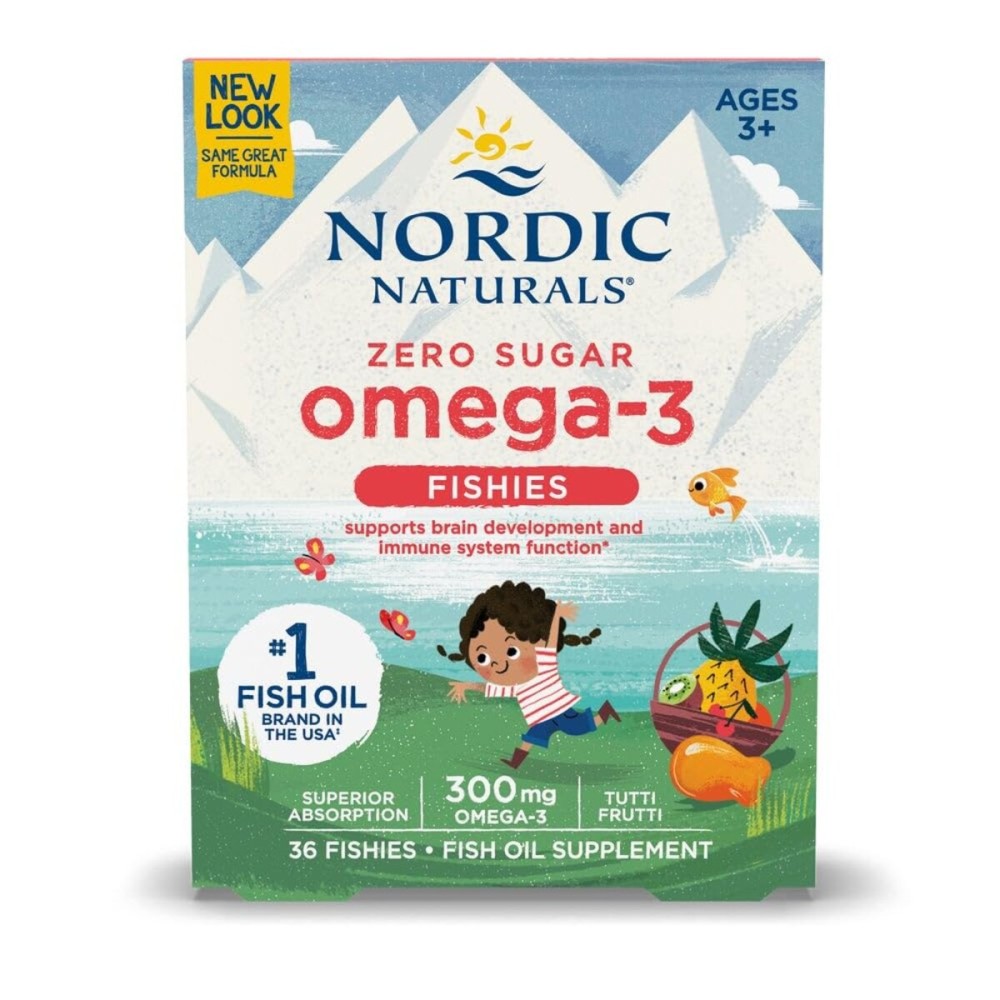 Nordic Naturals Nordic Omega-3 Fishies, Tutti Frutti - 36 Fishies - 300 mg Total Omega-3s with EPA & DHA - Healthy Brain, Mood, Vision & Immune System - Non-GMO - 36 Servings Nordic Naturals Nordic Omega-3 Fishies, Tutti Frutti - 36 Fishies - 300 mg Total Omega-3s with EPA & DHA - Healthy Brain, Mood, Vision & Immune System - Non-GMO - 36 Servings