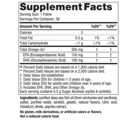 Nordic Naturals Nordic Omega-3 Fishies, Tutti Frutti - 36 Fishies - 300 mg Total Omega-3s with EPA & DHA - Healthy Brain, Mood, Vision & Immune System - Non-GMO - 36 Servings Nordic Naturals Nordic Omega-3 Fishies, Tutti Frutti - 36 Fishies - 300 mg Total Omega-3s with EPA & DHA - Healthy Brain, Mood, Vision & Immune System - Non-GMO - 36 Servings