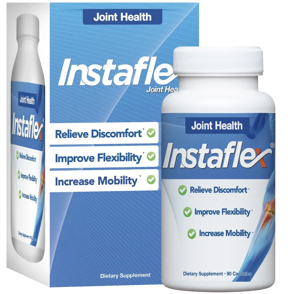 Instaflex Joint Support Supplement - Clinically Studied Joint Relief Blend of Glucosamine, MSM, White Willow, Turmeric, Ginger, Cayenne, Hyaluronic Acid - 90 Capsules Instaflex Joint Support Supplement - Clinically Studied Joint Relief Blend of Glucosamine, MSM, White Willow, Turmeric, Ginger, Cayenne, Hyaluronic Acid - 90 Capsules