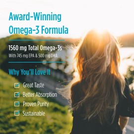 Nordic Naturals Omega-3, Lemon Flavor - 8 oz - 1560 mg Omega-3 - Fish Oil - EPA & DHA - Immune Support, Brain & Heart Health, Optimal Wellness - Non-GMO - 48 Servings Nordic Naturals Omega-3, Lemon Flavor - 8 oz - 1560 mg Omega-3 - Fish Oil - EPA & DHA - Immune Support, Brain & Heart Health, Optimal Wellness - Non-GMO - 48 Servings