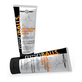 Fresh BALLS Lotion | Anti-Chafing Men\'s Soothing Cream to Powder Ball Deodorant and Hygiene for Groin Area, 3.4 fl oz (Pack of 2)