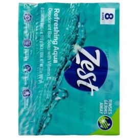 Zest 8-Bar Bath Size Soap, Aqua, 4 Ounce per bar, 8 bars, 32 Ounce Zest 8-Bar Bath Size Soap, Aqua, 4 Ounce per bar, 8 bars, 32 Ounce