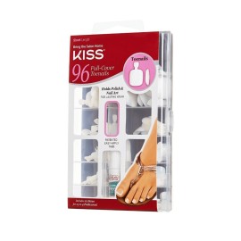 KISS 96 Full Cover Toenails Kit, Long Lasting Fake Nails, DIY Home Manicure Set with Pink Gel Nail Glue 3 g / 0.11 oz. and 96 Fake Toenails in 12 Sizes for up to 4 pedicures KISS 96 Full Cover Toenails Kit, Long Lasting Fake Nails, DIY Home Manicure Set with Pink Gel Nail Glue 3 g / 0.11 oz. and 96 Fake Toenails in 12 Sizes for up to 4 pedicures