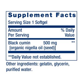 Life Extension Black Cumin Seed Oil, black cumin, immune health support, whole-body health, healthy aging, gluten free, non-GMO, 60 softgels