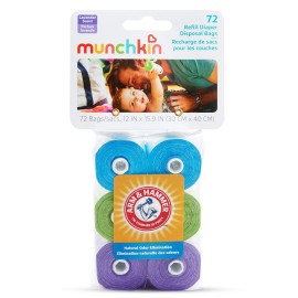 Munchkin Arm and Hammer Diaper Bag Refills, 6 Pack, 72 Bags Munchkin Arm and Hammer Diaper Bag Refills, 6 Pack, 72 Bags
