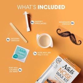 Nad\'s Nose Wax Kit for Men & Women - Waxing Kit for Quick & Easy Nose Hair Removal, 1 Count Nad\'s Nose Wax Kit for Men & Women - Waxing Kit for Quick & Easy Nose Hair Removal, 1 Count