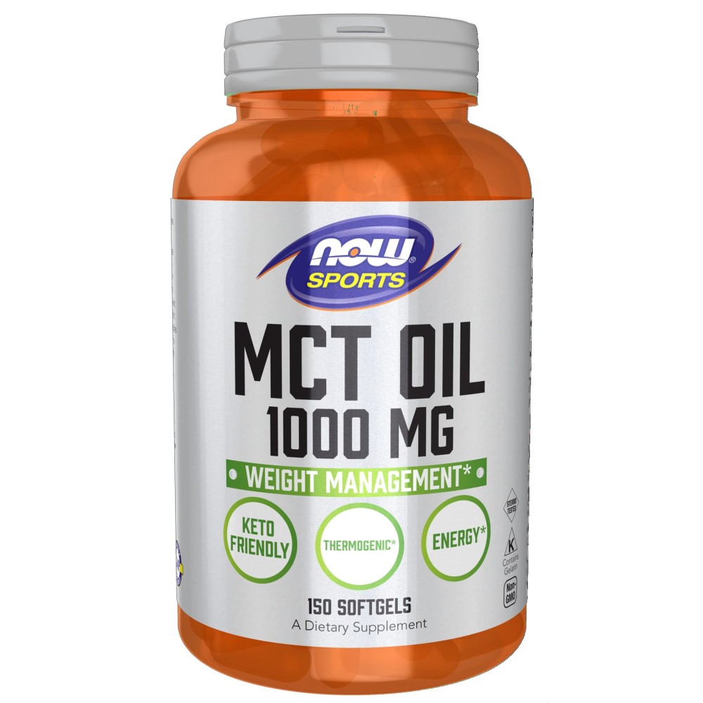 NOW Foods Sports Nutrition, MCT (Medium-chain triglycerides) Oil 1,000 mg, Weight Management, 150 Softgels NOW Foods Sports Nutrition, MCT (Medium-chain triglycerides) Oil 1,000 mg, Weight Management, 150 Softgels