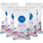 No-Rinse Shampoo Cap by Cleanlife Products, Shampoo and Condition Hair with no Water or Rinsing - Microwaveable, Latex-Free and Alcohol-Free (Pack of 5)