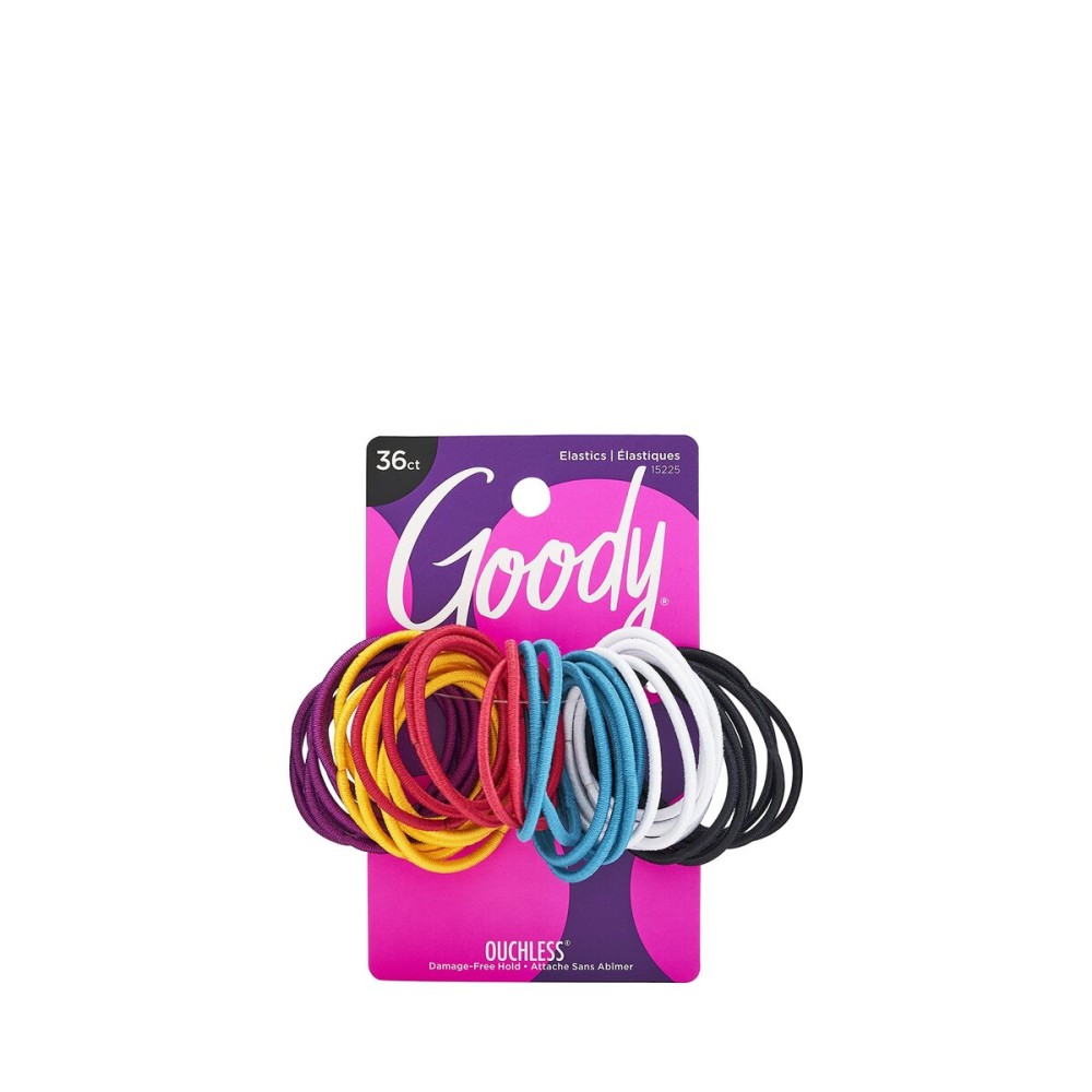 Goody Ouchless Elastic Hair Ties - 36 Ct, Brooke (Assorted), 2MM Rubber Bands for Hair, Pain-Free Hair Accessories for Women & Men, Made for Long-Lasting Braids, Ponytails & More, For Fine Hair Goody Ouchless Elastic Hair Ties - 36 Ct, Brooke (Assorted), 2MM Rubber Bands for Hair, Pain-Free Hair Accessories for Women & Men, Made for Long-Lasting Braids, Ponytails & More, For Fine Hair