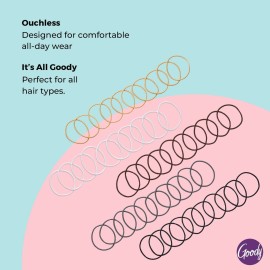 Goody Ouchless Elastic Hair Ties - 50 Ct, Assorted Neutrals, 2MM Rubber Bands for Hair, Pain-Free Hair Accessories for Women & Men, Made for Long-Lasting Braids, Ponytails & More, For Fine Hair Goody Ouchless Elastic Hair Ties - 50 Ct, Assorted Neutrals, 2MM Rubber Bands for Hair, Pain-Free Hair Accessories for Women & Men, Made for Long-Lasting Braids, Ponytails & More, For Fine Hair