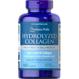 Puritan\'s Pride Hydrolyzed Collagen 1000 mg - 180 caplets Protein Supplement