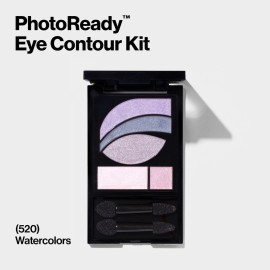 REVLON PhotoReady Eye Contour Kit, Eyeshadow Palette with 5 Wet/Dry Shades & Double-Ended Brush Applicator, Watercolors (520), 0.1oz REVLON PhotoReady Eye Contour Kit, Eyeshadow Palette with 5 Wet/Dry Shades & Double-Ended Brush Applicator, Watercolors (520), 0.1oz