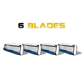 HeadBlade HB6 Refill Blades - 6 Stainless Steel Blades for No Tugging or Pulling, Shave Less, Works for Face, Body, and Scalp HeadBlade HB6 Refill Blades - 6 Stainless Steel Blades for No Tugging or Pulling, Shave Less, Works for Face, Body, and Scalp