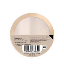 Neutrogena Mineral Sheers Lightweight Loose Powder Makeup Foundation with Vitamins A, C, & E, Sheer to Medium Buildable Coverage, Skin Tone Enhancer, Face Redness Reducer, Natural Ivory 20,.19 oz Neutrogena Mineral Sheers Lightweight Loose Powder Makeup Foundation with Vitamins A, C, & E, Sheer to Medium Buildable Coverage, Skin Tone Enhancer, Face Redness Reducer, Natural Ivory 20,.19 oz