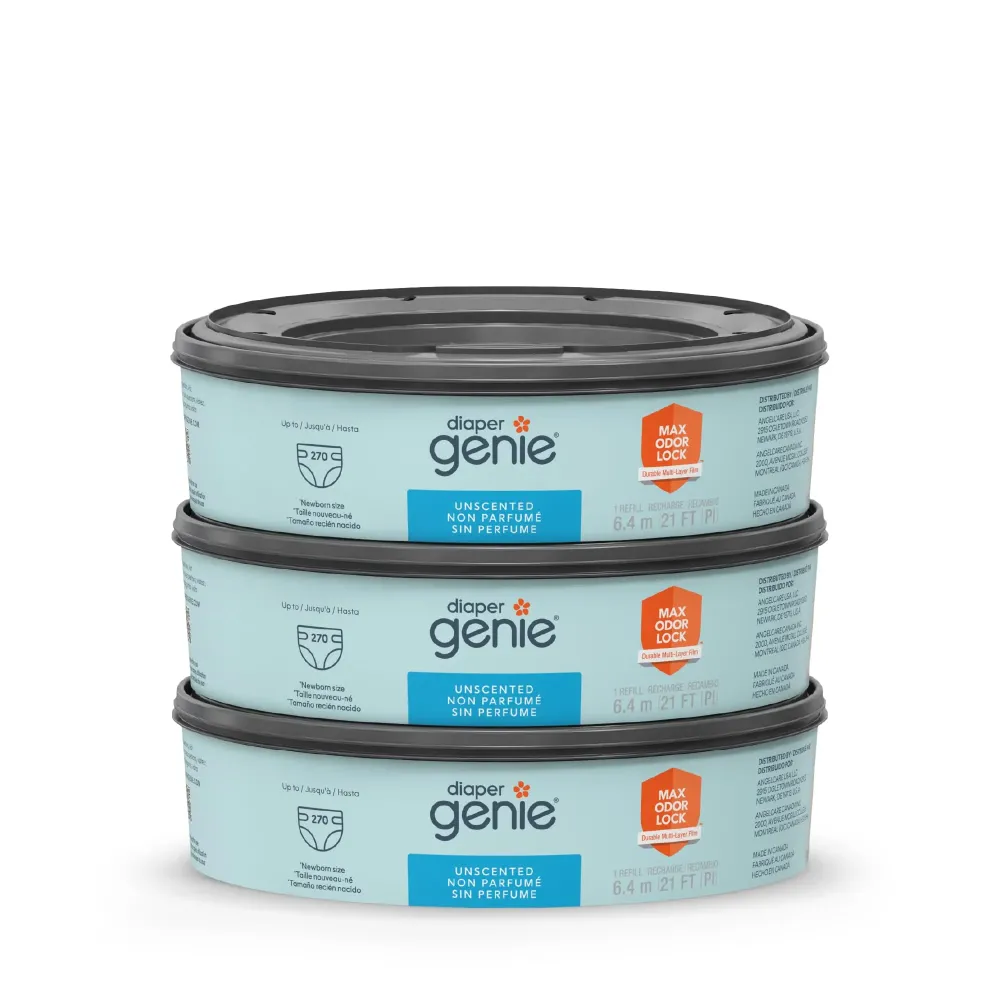 Diaper Genie Bags Refills 270 Count (Pack of 3) with Max Odor Lock | Holds Up to 810 Newborn Diapers Diaper Genie Bags Refills 270 Count (Pack of 3) with Max Odor Lock | Holds Up to 810 Newborn Diapers
