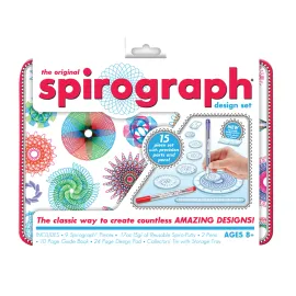 Spirograph Design Set Collectors Tin - Arts and Crafts, Kids Toys, Art Supplies, Craft Supplies, Drawing Kit, Spiral Art, Classic Gear Design Kit, Pens, Design Sheet Included, Ages 8 and Up