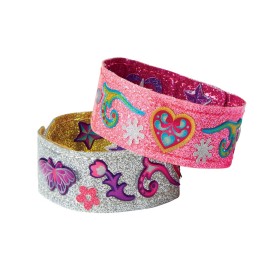 Melissa & Doug Design-Your-Own Bracelets with 100+ Sparkle Gem and Glitter Stickers