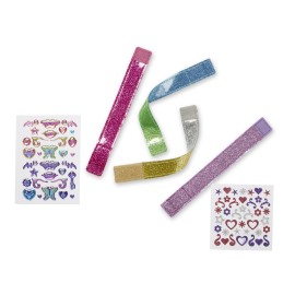 Melissa & Doug Design-Your-Own Bracelets with 100+ Sparkle Gem and Glitter Stickers