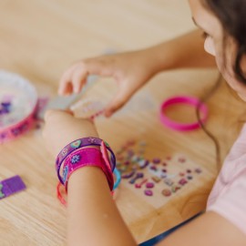Melissa & Doug Design-Your-Own Bracelets with 100+ Sparkle Gem and Glitter Stickers
