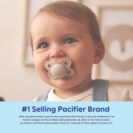 Pacifier, 0-6 Months, Night Collection, Unisex 2-Count