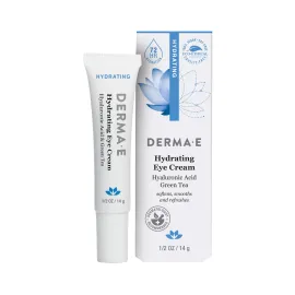Derma E Hydrating Eye Cream - Firming and Lifting Hyaluronic Acid Treatment - Under Eye and Upper Eyelid Cream Reduces Puffiness and Appearance of Fine Lines, 0.5 oz
