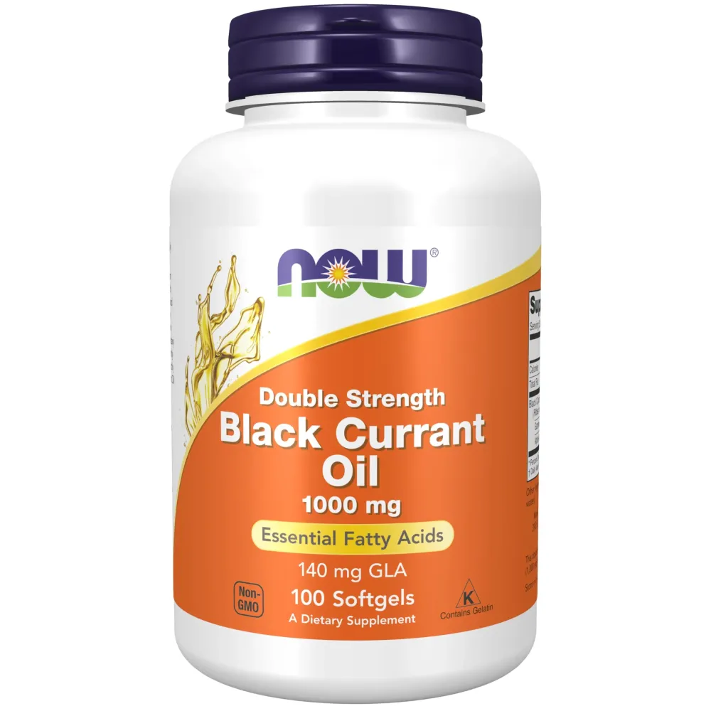 NOW Foods Supplements, Black Currant Oil 1000 mg Double Strength with 140mg of GLA (Gamma-Linolenic Acid), 100 Softgels NOW Foods Supplements, Black Currant Oil 1000 mg Double Strength with 140mg of GLA (Gamma-Linolenic Acid), 100 Softgels