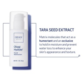 Obagi Hydrate Facial Moisturizer - Non-Comedogenic Intensely Hydrating All Day Moisturizer that Combats Dryness with Tara Seed Extract, Shea Butter, Avocado Oil & Glycerin - All Skin Types - 1.7 oz