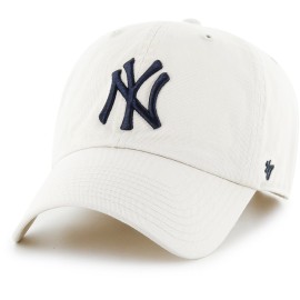 MLB New York Yankees Men\'s \'47 Brand Clean Up Cap, Natural, One-Size MLB New York Yankees Men\'s \'47 Brand Clean Up Cap, Natural, One-Size