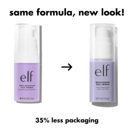 e.l.f. Brightening Lavender Face Primer, Face Makeup Primer For Neutralizing Uneven Skin Tones & Brightening Complexion, Vegan & Cruelty-free e.l.f. Brightening Lavender Face Primer, Face Makeup Primer For Neutralizing Uneven Skin Tones & Brightening Complexion, Vegan & Cruelty-free