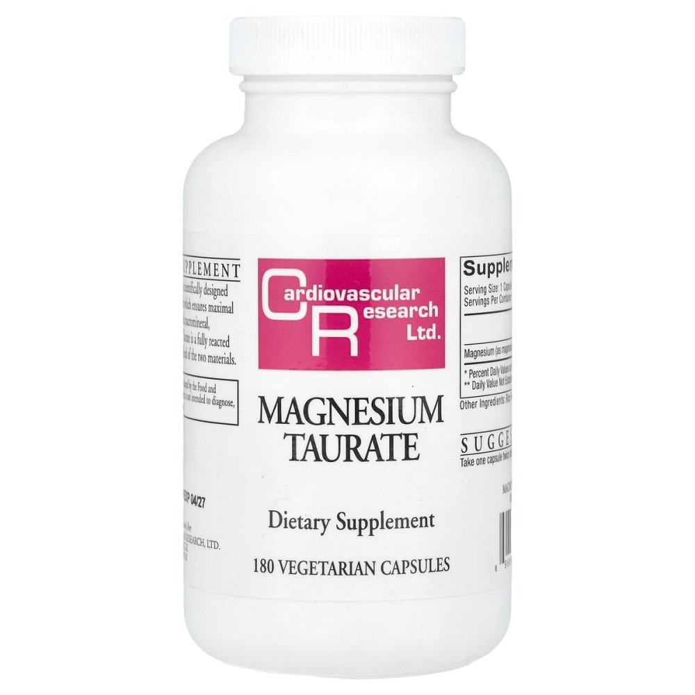 Cardiovascular Research Magnesium Taurate 125 mg, Creamy White, 180 Capsules (MAGT2)