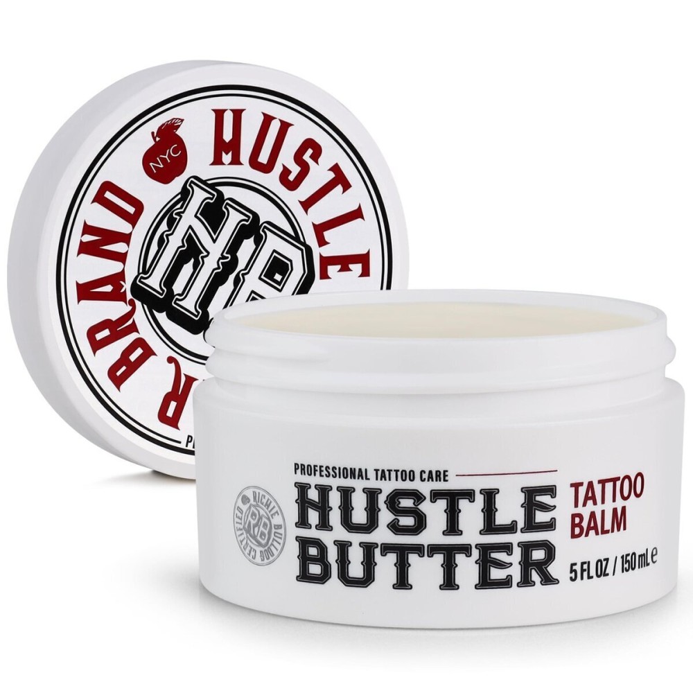 Hustle Butter Tattoo Aftercare 5oz Tattoo Balm, Heals + Protects New Tattoos and Rejuvenates Older Tattoos - 100% Vegan Cream No-Petroleum Hustle Butter Tattoo Aftercare 5oz Tattoo Balm, Heals + Protects New Tattoos and Rejuvenates Older Tattoos - 100% Vegan Cream No-Petroleum