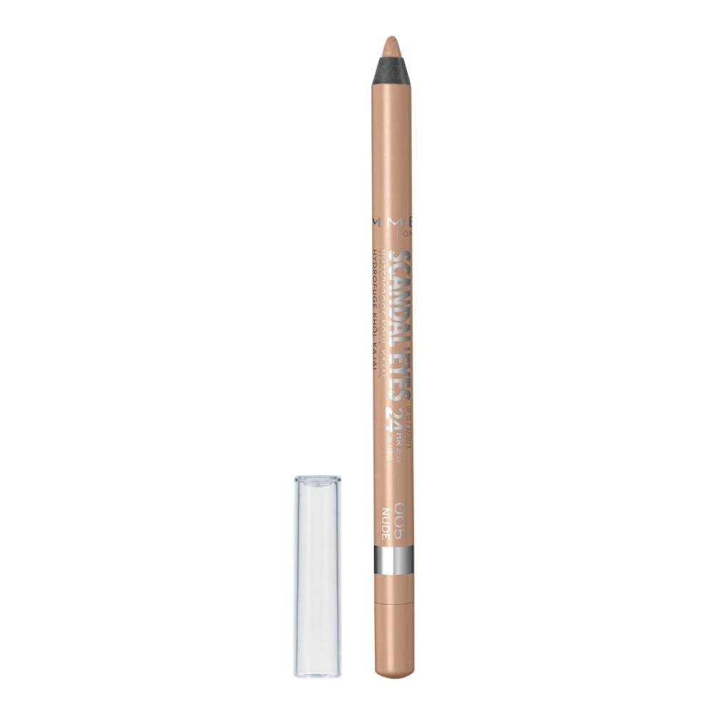 Rimmel London Scandaleyes Waterproof Kohl Kajal Eyeliner Pencil, Intense Color, Long-Wearing, Smudge-Proof, 005, Nude, 0.04oz Rimmel London Scandaleyes Waterproof Kohl Kajal Eyeliner Pencil, Intense Color, Long-Wearing, Smudge-Proof, 005, Nude, 0.04oz