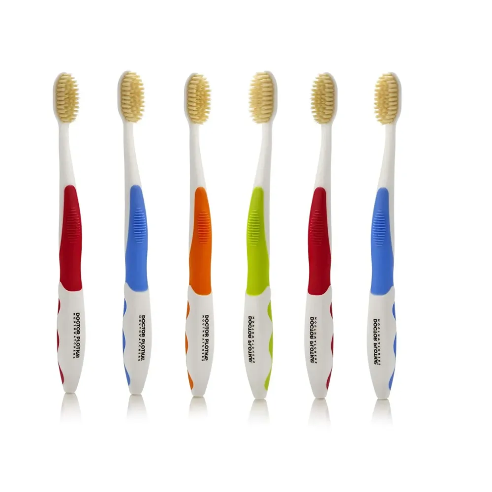 MOUTHWATCHERS Dr Plotkas Soft Flossing Manual Toothbrush for Adults - Ultra Clean, Good for Sensitive Teeth and Gums, Multicolor - 6 Pack MOUTHWATCHERS Dr Plotkas Soft Flossing Manual Toothbrush for Adults - Ultra Clean, Good for Sensitive Teeth and Gums, Multicolor - 6 Pack