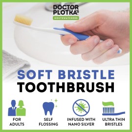 MOUTHWATCHERS Dr Plotkas Soft Flossing Manual Toothbrush for Adults - Ultra Clean, Good for Sensitive Teeth and Gums, Multicolor - 6 Pack MOUTHWATCHERS Dr Plotkas Soft Flossing Manual Toothbrush for Adults - Ultra Clean, Good for Sensitive Teeth and Gums, Multicolor - 6 Pack
