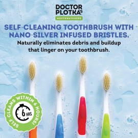 MOUTHWATCHERS Dr Plotkas Soft Flossing Manual Toothbrush for Adults - Ultra Clean, Good for Sensitive Teeth and Gums, Multicolor - 6 Pack MOUTHWATCHERS Dr Plotkas Soft Flossing Manual Toothbrush for Adults - Ultra Clean, Good for Sensitive Teeth and Gums, Multicolor - 6 Pack