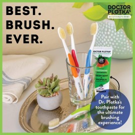 MOUTHWATCHERS Dr Plotkas Soft Flossing Manual Toothbrush for Adults - Ultra Clean, Good for Sensitive Teeth and Gums, Multicolor - 6 Pack MOUTHWATCHERS Dr Plotkas Soft Flossing Manual Toothbrush for Adults - Ultra Clean, Good for Sensitive Teeth and Gums, Multicolor - 6 Pack