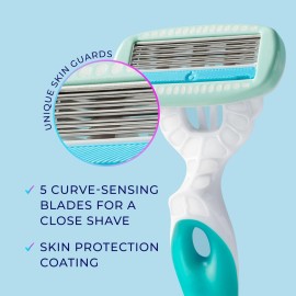 Schick Hydro Silk Sensitive Women\'s Disposable Razors, 3ct | 5-Blade Disposable Razors for Women Sensitive Skin | Travel Razor for Women Schick Hydro Silk Sensitive Women\'s Disposable Razors, 3ct | 5-Blade Disposable Razors for Women Sensitive Skin | Travel Razor for Women