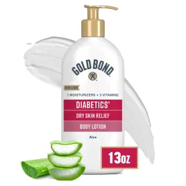 Gold Bond Diabetics\' Dry Skin Relief Body Lotion, 13 oz., with Aloe to Moisturize & Soothe