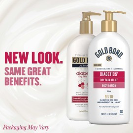 Gold Bond Diabetics\' Dry Skin Relief Body Lotion, 13 oz., with Aloe to Moisturize & Soothe Gold Bond Diabetics\' Dry Skin Relief Body Lotion, 13 oz., with Aloe to Moisturize & Soothe