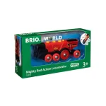 BRIO World 33592 Mighty Red Action Locomotive - Battery Operated Toy Train with Light, Sound Effects | Ideal for Kids Age 3 Compatible with All Tracks and Vehicles