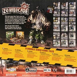 CMON Zombicide: 9 Double Sided Game Tiles - Expand Your Zombie Survival World! Cooperative Strategy Game with Tabletop Miniatures, Ages 14+, 1-6 Players, 1 Hour Playtime, Made